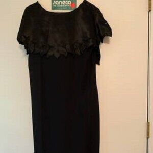 Lizzy & Johnny Size 14 Little Black Dress with Decorative Neckline